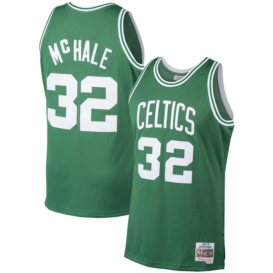 Men's Boston Celtics Kevin McHale #32 1985-86 Mitchell & Ness Swingman Hardwood Classics Kelly Green Player Jersey 2401MJTG